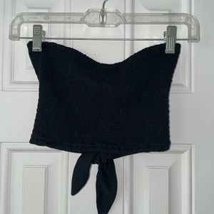 Aritzia Double Tie Black Tube Top